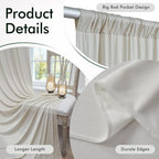 20ftx12ft Beige Backdrop Curtains for Wedding Party 4 Panels 5×12FT Tall - Image 2