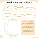 Half Crescent Moon Wedding Arch Backdrop Stand 6.9FT Party Ceremony Arch - Image 7