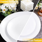 EjonirInjonir 150pcs Heavy-Duty White Plastic Plates for Party Serves 30 - Image 5