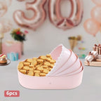 6 Pcs Flower Boxes, Cradle Baskets, Flower Arrangement Baskets, Cardboard Boxes for Wedding Celebrations, Shower Basket Gift Boxes, Cradle Gift Boxes (Pink) - Image 3