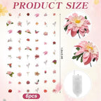 Suncalla 6 Pack 35.4ft Fake Flower LED Garland Backdrop, Fresh, Pink - Image 2