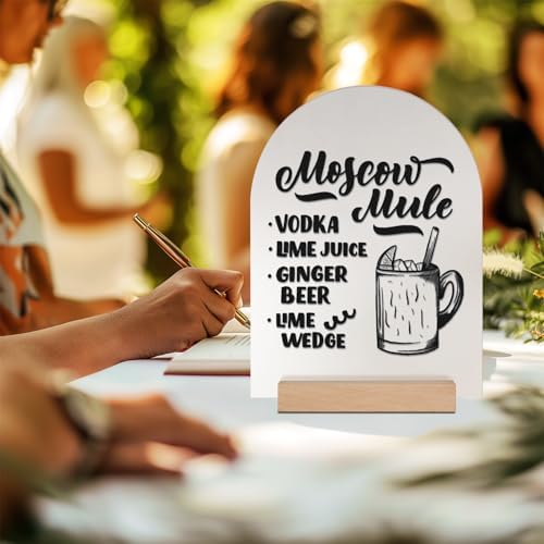 Frosted Blank Arch Acrylic Sign with Wooden Stands - 10 Pack DIY Customizable Sign Kit for Wedding Table Numbers, Restaurant Party Bridal Shower (6x8 Inch) - Image 5