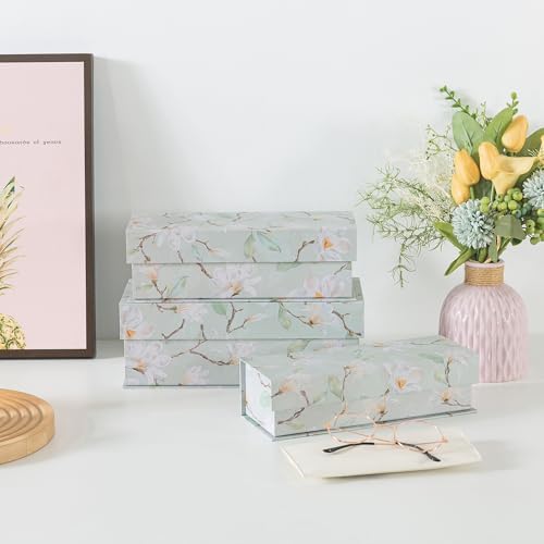 Soul & Lane - Magnetic Decorative Storage Boxes, Set of 3, Ethereal Blossom - Image 7