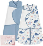 Baby Swaddle Sleep Sack 3-6 Months, Cotton Swaddles for Newborns by FIEMOL