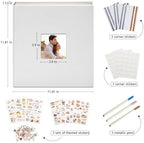 Vienrose Scrapbook Photo Album, 12x12 Inches, 60 Pages, White - Image 2