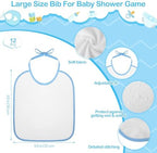 Aneco 12 Set Bottle Chug Baby Shower Games, Plastic Juegos Para Baby Shower Bottle, Gender Reveal Race Gifts Decoration with Bottles Bibs Sign Diapers Caps Blindfolds for Adult Party Supplies, Blue - Image 3