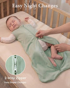 Yoofoss Baby Sleep Sack 6-12 Month 0.5TOG 100% Organic Cotton 2-Way Zipper - Image 6