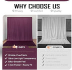 gogoparti 20ft x 12ft Burgundy Wrinkle-Free Backdrop Curtain for Wedding Parties, Thick Polyester 4 Panels 5x12ft for Wedding Birthday Baby Shower Halloween Photography Party Background - Image 4
