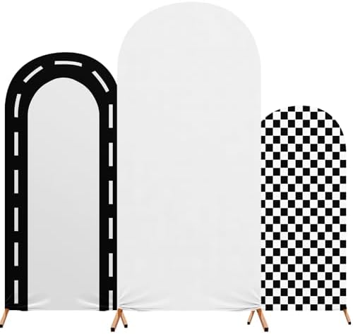 Mindsoft 3 Sets Fast Party Arch Backdrop Cover Racing Backdrop, Black by Mindsoft