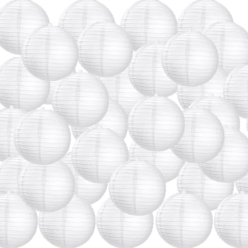 Treela 90Pack White Chinese Paper Lantern for Wedding Party Decor, 4 Inch by Treela