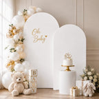 White Arch Cover 7.2 and 6ft Spandex Wedding Arch Backdrop Cover Set of 2 - Image 4