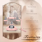 Wedding Phone Guest Book,Audio Guestbook,Vintage Wedding Guestbook Alternative,Audio Phone Guest Book for Wedding Baby Shower Retirement Graduation Birthday Party & More! (Pink) - Image 2