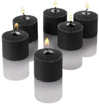 Set of 144 Richland Votive Candles Black Unscented and 144 Clear Glass Eastland Votive Holders - Image 3