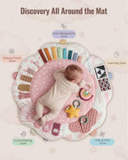 Blissful Diary Baby Play Gym, 5 Development Zones Activity Tummy Time Mat - Image 3
