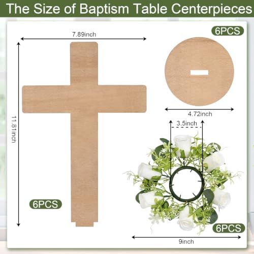 4 Pack Baby Shower Arrangements & 6 Sets Baptism Table Centerpieces - Image 5