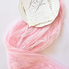 Pink Cheesecloth Table Runner Fall Wedding Birthday Party Home Decor 6 Pack - Image 2