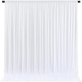 White Backdrop Curtains 6 Panels, 10 Feet Wrinkle-Free Polyester Photography Backdrop Drapes for Wedding Baby Shower Party Background Backdrop Stand- 24 X10FT (White) by WishCare