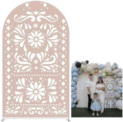 Beige Arch Backdrop Cover for Mexican Fiesta Party Decoration Stretchy Arch Stand Fabric Baptismx Baby Shower Cake Table Supplies (Cover Only) (G3738,3ftx6ft (CoverOnly)) by Unknown