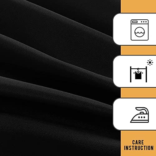Obstal 6 Pack Table Clothes for 4 Foot Rectangle Tables, Black - Image 6