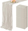 20 Pack Rose Brown Cheesecloth Table Runner 10FT Rustic Gauze Fabric Cheese Cloth Table Runner for Wedding Bridal Baby Shower Table Decor Boho Sheer Birthday Party Table Decorations 20 x 120 Inch Long by FoliafeelHome