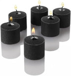 Set of 144 Richland Votive Candles Black Unscented and 144 Clear Glass Eastland Votive Holders - Image 2
