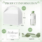 Maitys 50 Set Welcome Boxes for Wedding Guests 9x6x6 Gable Boxes Sage Green - Image 2