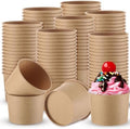 Honeydak 300 Pieces Kraft Paper Cup 8 Oz Disposable Ice Cream Dessert Bowls by Honeydak