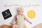 Lulujo Baby’s First Year Milestone Blanket and Card Set | 40in x 40in (Sunrise) - Image 5