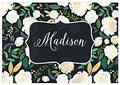 Andaz Press Custom Personalized Disposable Paper Placemats, 12 x 18 Inch, Set of 25, Custom White and Green Floral, Tableware, Dining, Table Setting for Wedding, Bridal Shower, Baby Shower, Holiday by AndazPress