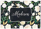Andaz Press Custom Personalized Disposable Paper Placemats, 12 x 18 Inch, Set of 25, Custom White and Green Floral, Tableware, Dining, Table Setting for Wedding, Bridal Shower, Baby Shower, Holiday by AndazPress