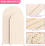 Putros Arch Backdrop Stand and Cover Set of 2, Arch Stand with Beige Cover - Image 4