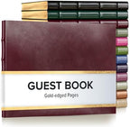 Gallery Leather Guest Book - Great for Wedding, Reception, Baby and Bridal by GalleryLeather