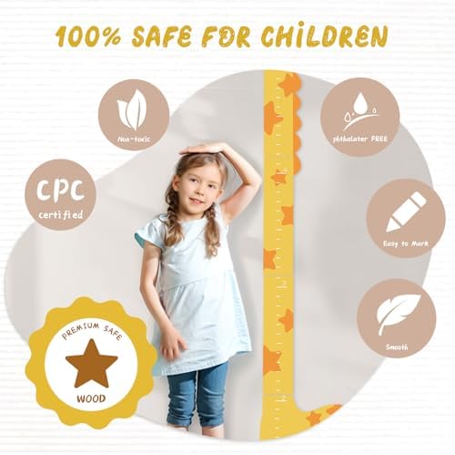 Personalized Name Wood Growth Chart, Kids Wall Height Measure - Image 5
