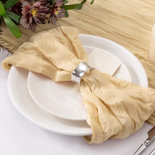 Cheesecloth Napkins Champagne Cloth Napkins Table Napkin,Set of 100 - Image 5