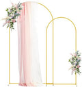 Asee'm Gold Metal Wedding Arch Backdrop Stand Set of 2 (7.2FT, 6FT) by Aseem