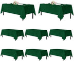 sancua Tablecloths Rectangle, 8 Pack Table Cloth for 8 Foot Tables, Hunter Green by sancua