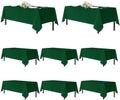 sancua Tablecloths Rectangle, 8 Pack Table Cloth for 6 Foot Tables, Hunter Green by sancua