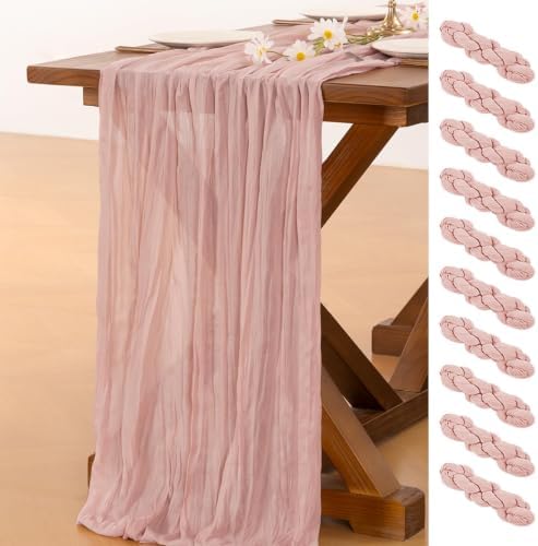 10 Pack Cheesecloth Table Runner Fall Boho Gauze Wedding Party Home Decor by Socomi
