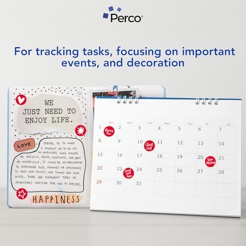 Perco Red Perforated Round Circle Dot Sticker 1-Inch Labels — 3 Rolls, 3,000 Stickers - Sale, Discount & Urgent Labels for Pricing & Alerts, Strong Adhesive - Made in USA - Image 3