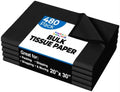 Party Solids Black Tissue Paper for Gift Bags 20" X 30" 480 Sheets by Crown+Display
