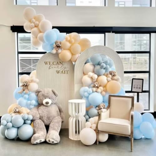 We Can Bearly Wait Brown Arch Cover for Baby Shower Party Decor,Elastic Spandex (G2361X,3.3x6.6ft (100x200cm)) - Image 3