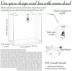 Novabright 10" Wedding Acrylic Card Box, Clear, Classic Style - Image 2