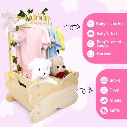 Wooden Baby Shower Crate Closet, Baby Shower Basket - Image 6