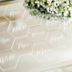 80Pcs Clear Acrylic Hexagon Place Cards Blank Tiles for Wedding Table Name Decoration - Image 3