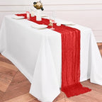 24 Pack Red Table Runner 10Ft Cheesecloth Table Runner Rustic Gauze Table Runners Romantic Long Sheer Fabric Cheese Cloth Table Runners for Wedding Party Bridal Baby Shower - Image 4