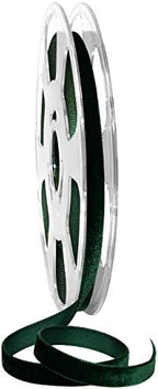 Morex Ribbon Nylvalour Velvet Ribbon, Nylon, 3/8 inch by 11 Yards, Hunter Green, Item 01210/10-621, 3/8" by 11 yd, by MorexRibbon