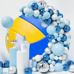 Volleyball Round Backdrop Cover - Sports Themed Background for Photography, Boys & Girls Birthday Party Decoration, Volleyball Sports Events Club Photo Shoot Studio Props - 6x6ft - Image 3