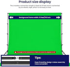 Jiang&Rong Portable Reverse-Folding Backdrop Stand Kit 10ft x 6.5ft(W x H) - Image 2