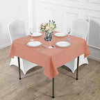 Fokitut 2 Pack Waterproof Square Tablecloth, 90x90 Inch, Stain Resistant and Wrinkle Polyester Table Cloth, Fabric Table Cover for Kitchen Dining, Wedding, Party, Holiday Dinner-Dusty Pink - Image 5