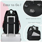 LORADI 18 Pockets Large Diaper Bag Backpack, Black - Image 5